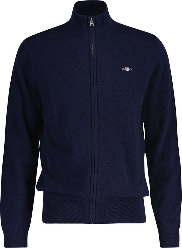 Gant 8050275 Vollreißverschluss Pullover Blau L Mann Blau L