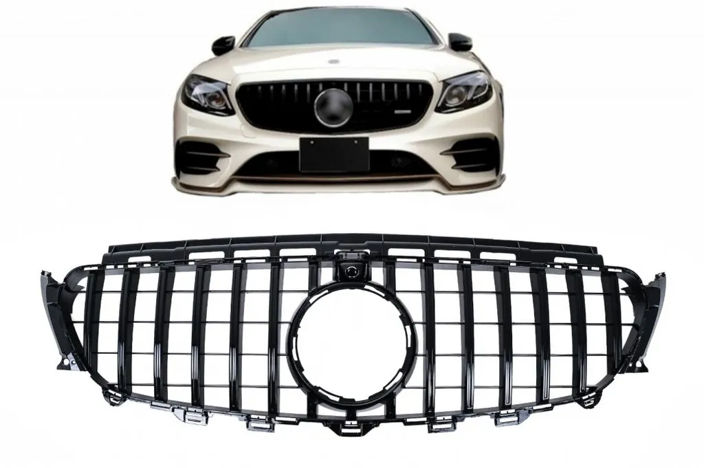 Calandre Panamericana pour Mercedes Classe E W213 2017 2018 Noir Look