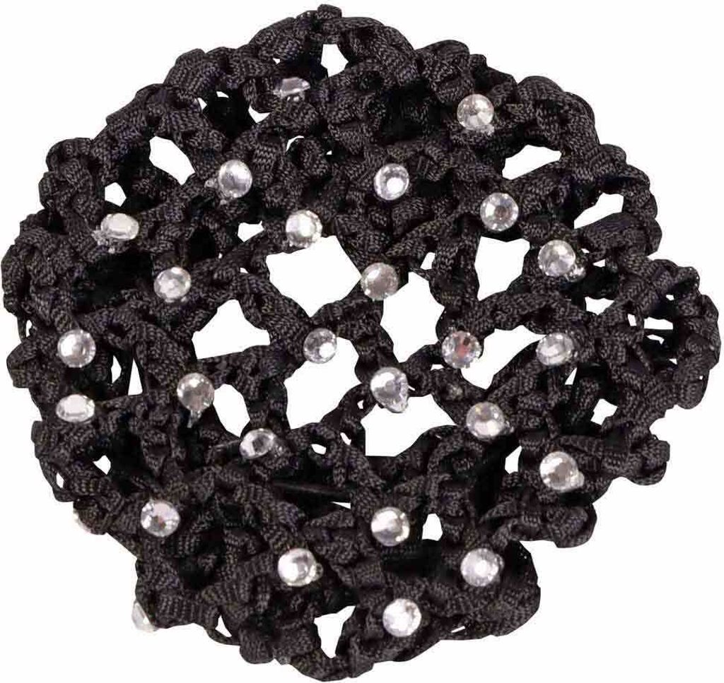 Harrys Horse Haarnetz Diamond schwarz mit silbernen Steinen