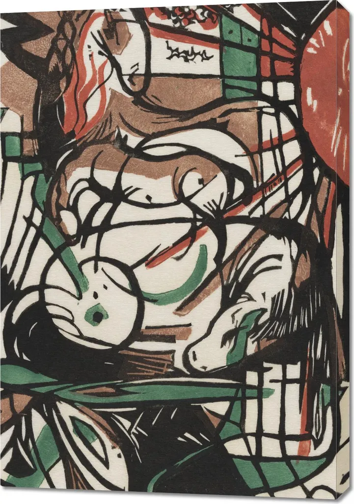 Quadro 70x100 La nascita dei cavalli Franz Marc Vintage per Salone