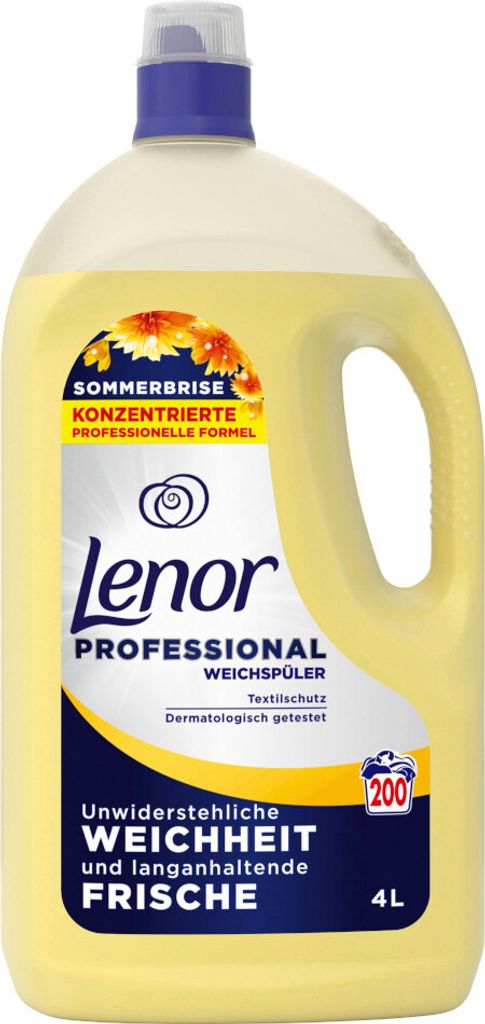 Lenor Professional Weichspüler Konzentrat Sommerbrise Packung 4000ml
