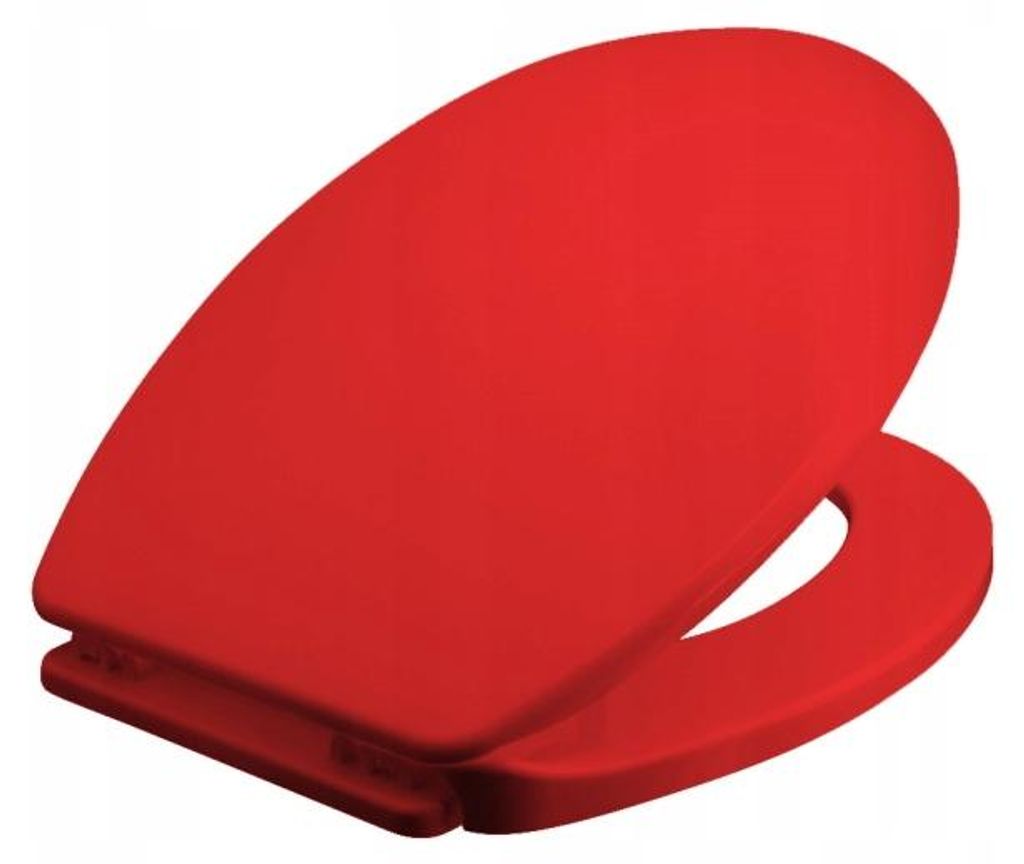 Bisk Iris WC-Sitz Rot Polipropylen EASY CLEAN Produktbild 