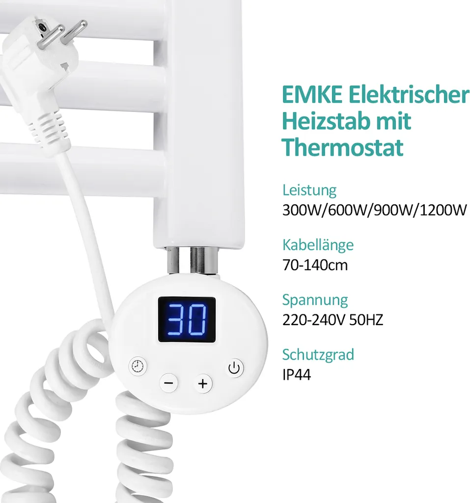 Adieu l'Humidité avec le Sèche-serviettes Anthracite Programmable EMKE 75x60
