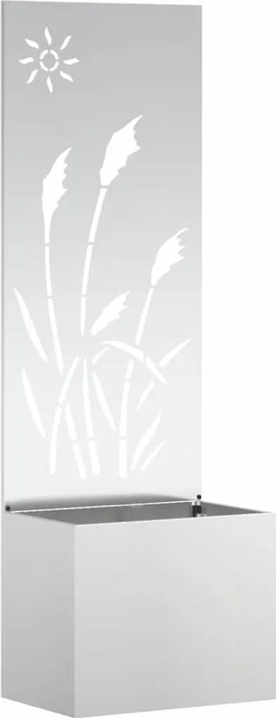 Paravento da Esterno vidaXL Argento 50x140 cm - Acciaio e Stile
