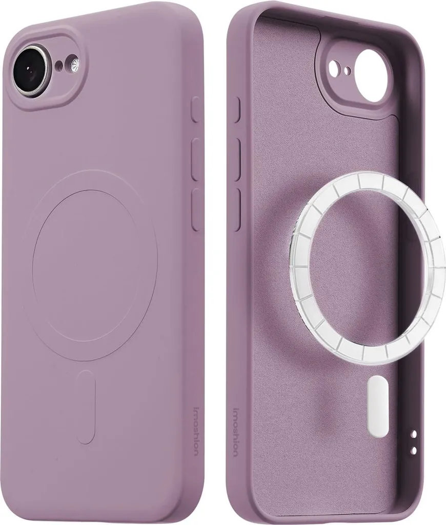 Cover MagSafe iPhone 16e imoshion Viola - Silicone Anti-Urto