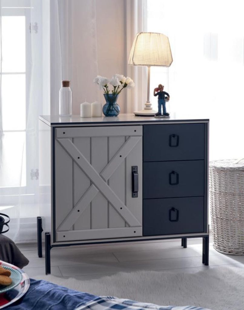Holz Moderne Design Kommoden Kommode Schrank Hochschrank Produktbild 