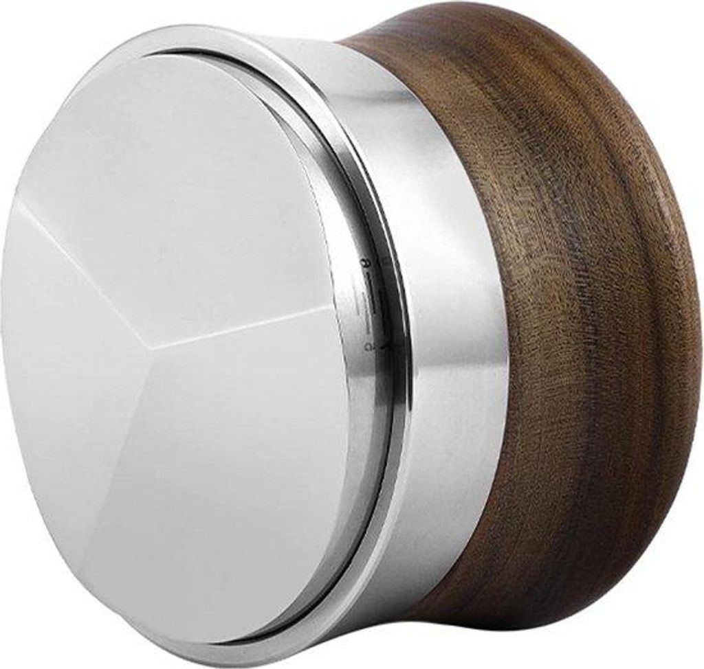 Espresso-Tamper aus Holz und Edelstahl mit Rosenholz-Griff - für 58 mm Portafilter.