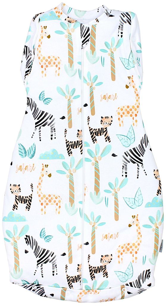 TupTam Baby Pucksack e Materialien Swaddle Bag Wattiert Babyschlafsack 2.5 TOG unisex, Farbe: Wattiert 2.5 TOG / Safari Grün, Größe: 3-6 Monate