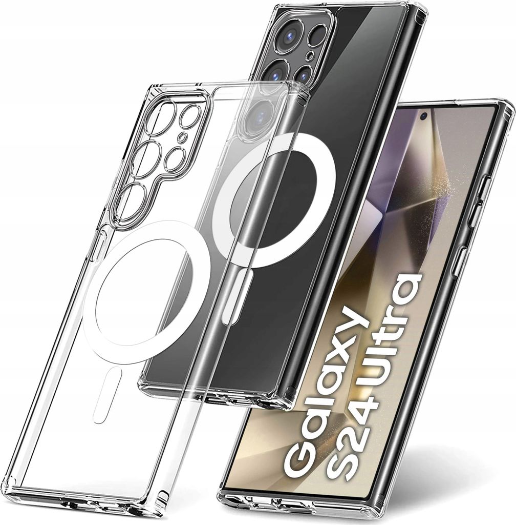 Case für Samsung Galaxy S24 Ultra VERSTÄRKT für MAGSAFE ANTI SHOCK + Glas