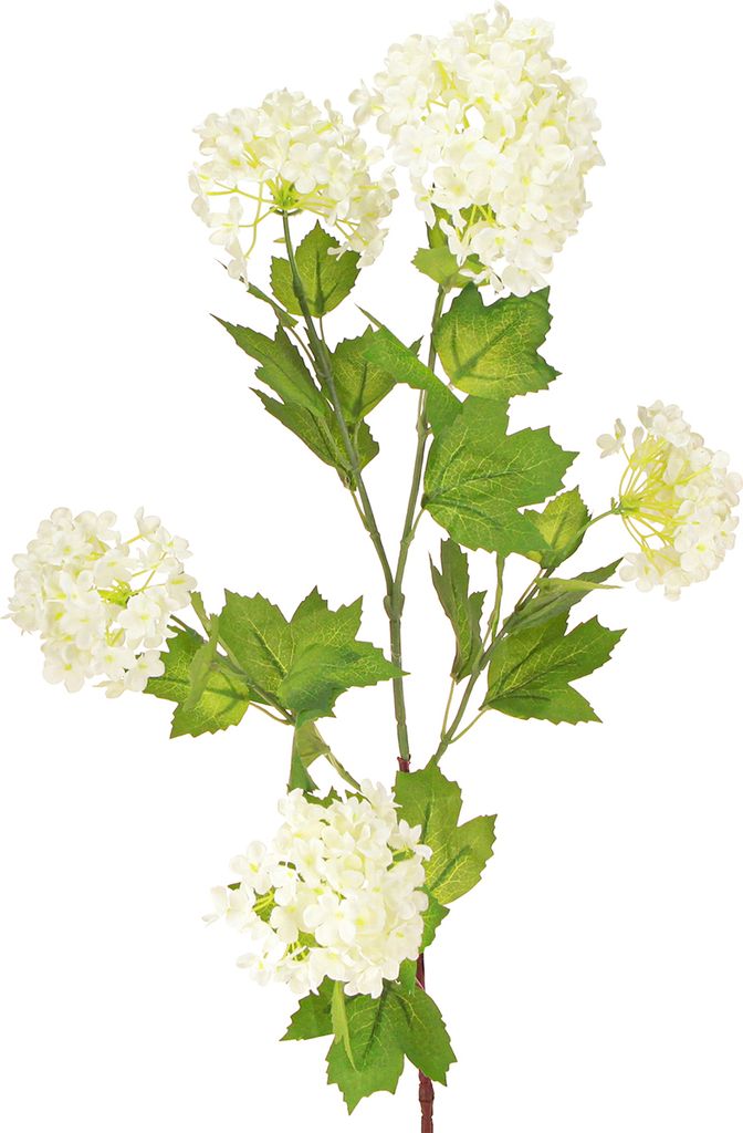 Schneeball Künstlich Viburnum Hochzeit Dekozweig Weiß L90cm