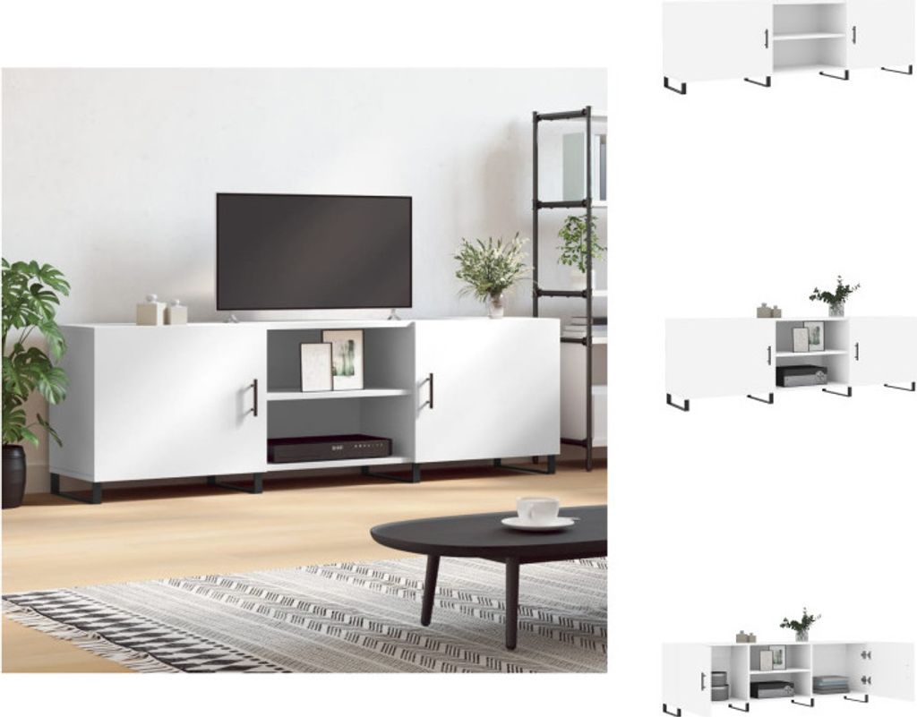 vidaXL TV-Schrank Weiß 150x30x50 cm Holzwerkstoff - TV-Möbel