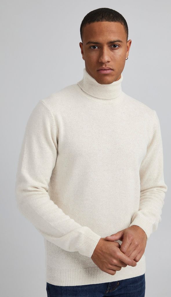 CASUAL FRIDAY CFKarl Herren Rollkragenpullover Strickpullover Feinstrick Pullover mit Rollkragen Rippbündchen Regular fit