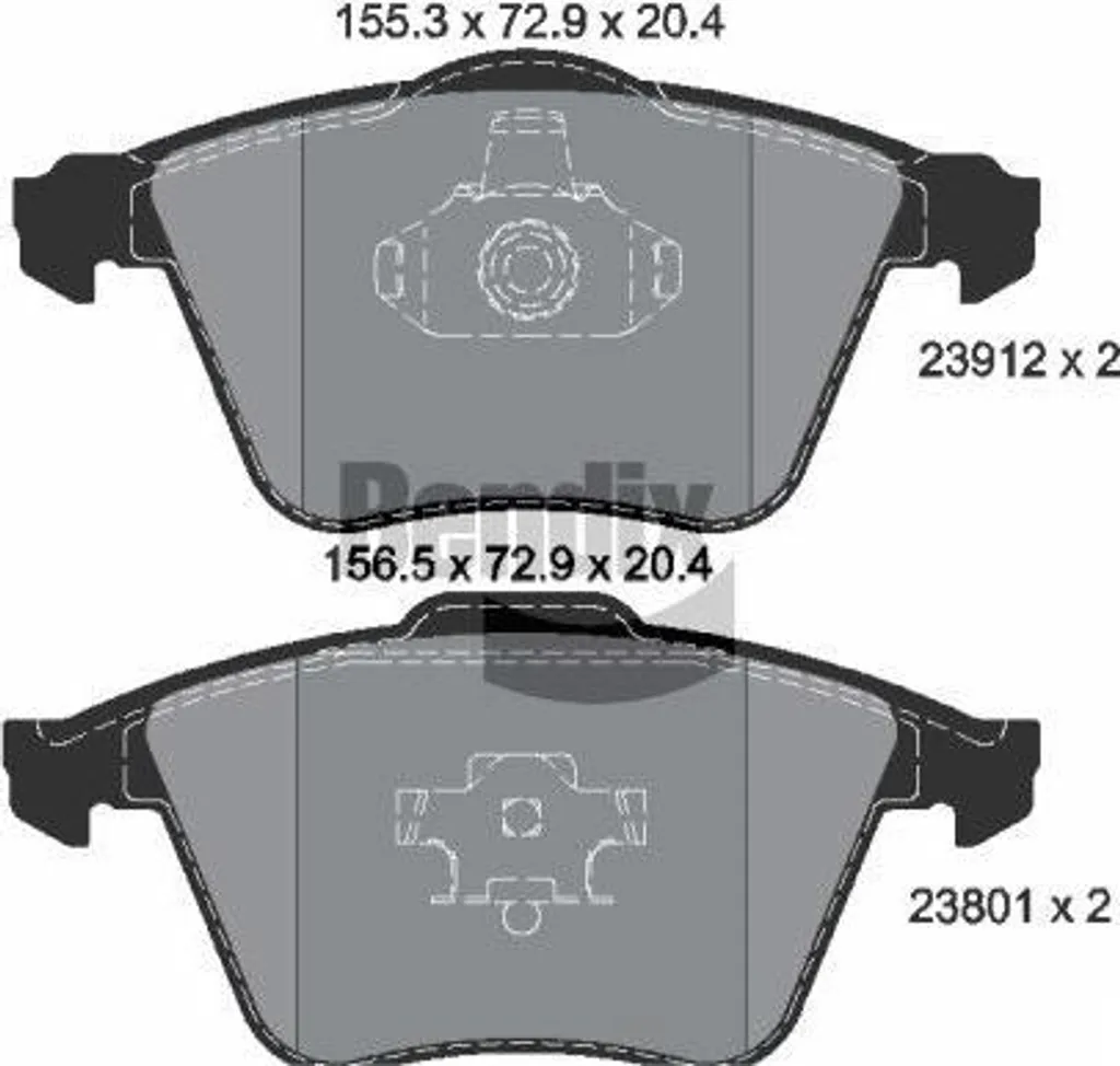 Plaquettes de Frein BENDIX BPD1616 Haute Performance OE 1605195 Pro