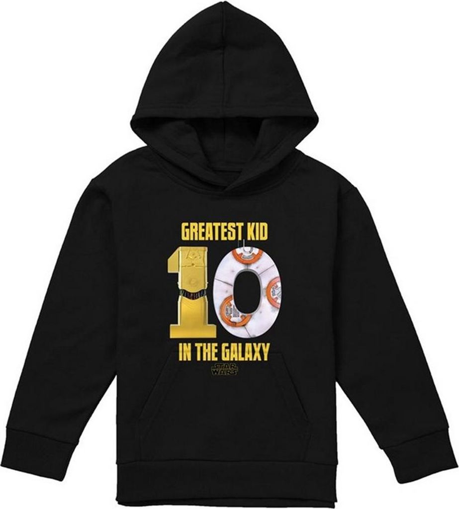 Star Wars - "Greatest Kid In The Galaxy" Kapuzenpullover für Kinder TV24143 (152-158) (Schwarz)
