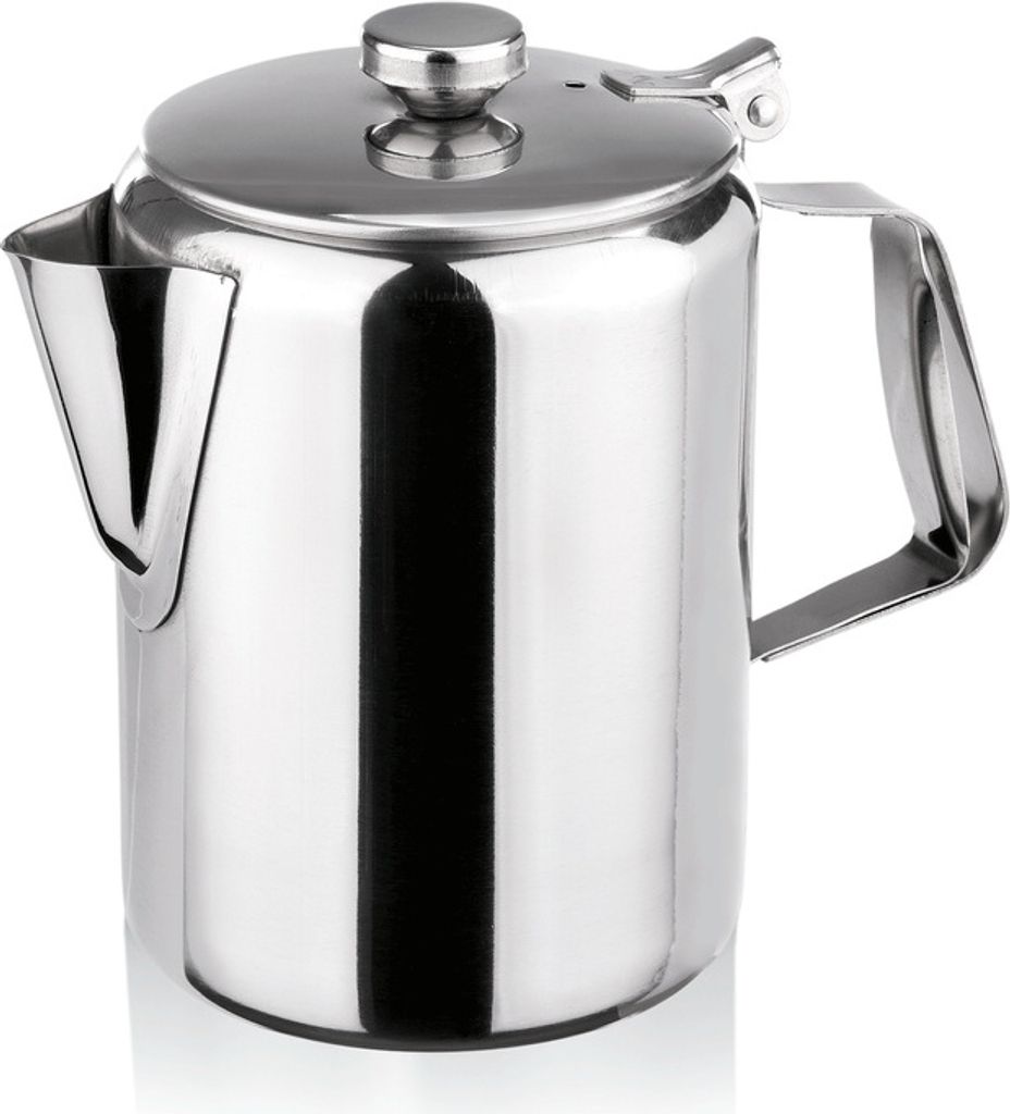 4x Kaffeekanne hochglanzpoliert 3 l, Chromnickelstahl