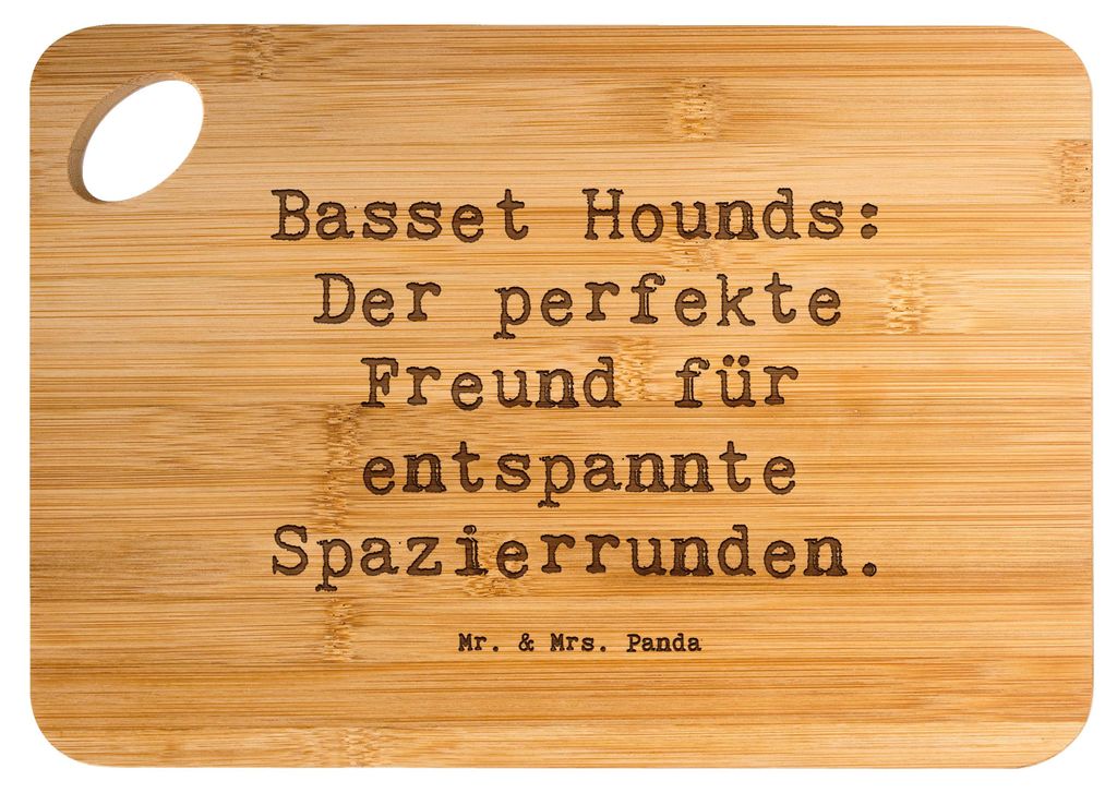 Mr. & Mrs. Panda Holzbrett Spruch Basset Hound Freund - Transparent - Geschenk, sanftmütiger Hund, Hackbrett, schneidunterlage, Hundeliebhaber, li...