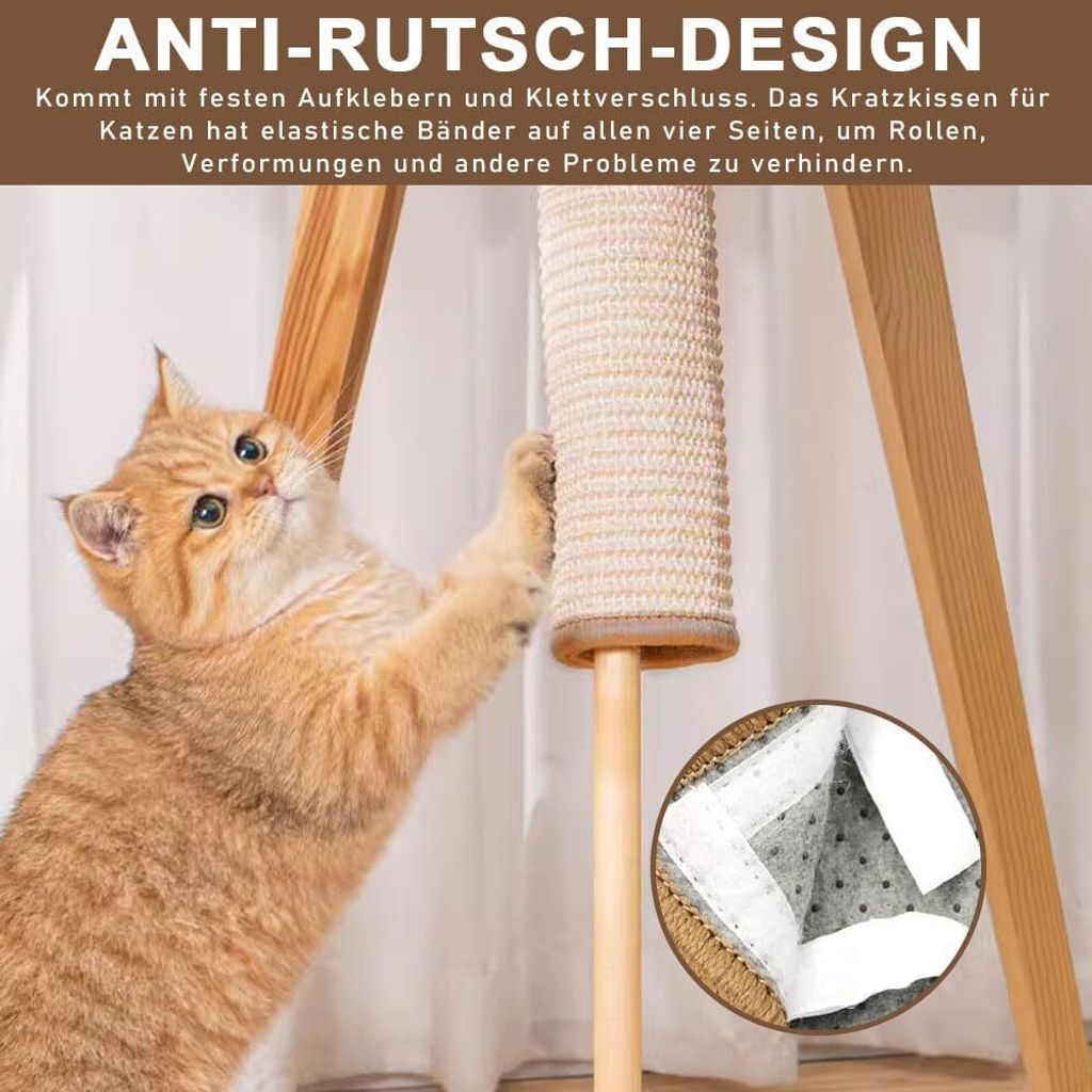 2 Sisal-Kratzmatten Für Katzen – 59,9x40,1 Cm, Mit Spielzeug-Maus & Spiralnägeln, Zum Schutz Von Sofa & Stühlen