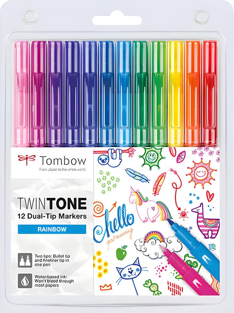 Tombow WS-PK-12P-3TwinTone 12er Pack Rainbow Colors Zdjęcie produktu 