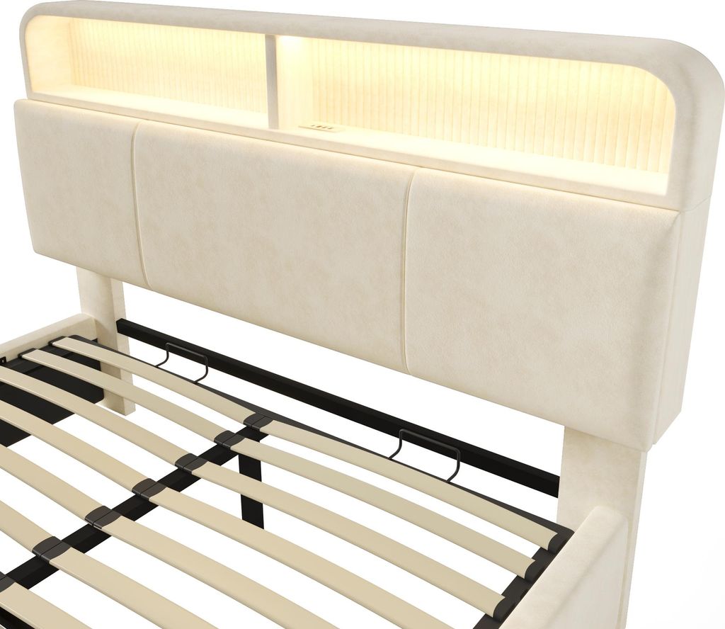 okwish Polsterbett 180x200  Jugendbett Stauraumbett mit Produktbild 