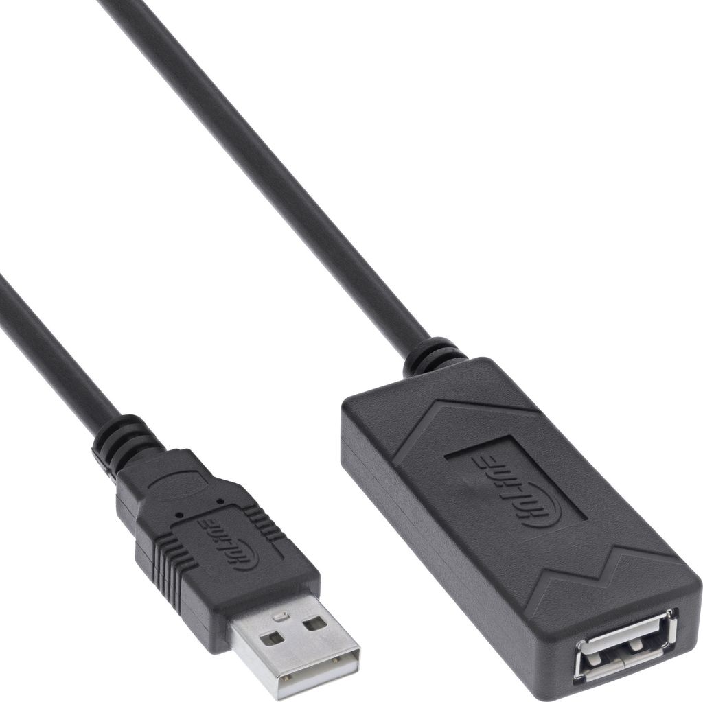 InLine USB 2.0 Aktiv-Verlängerung, USB-A Stecker/Buchse, 7,5m