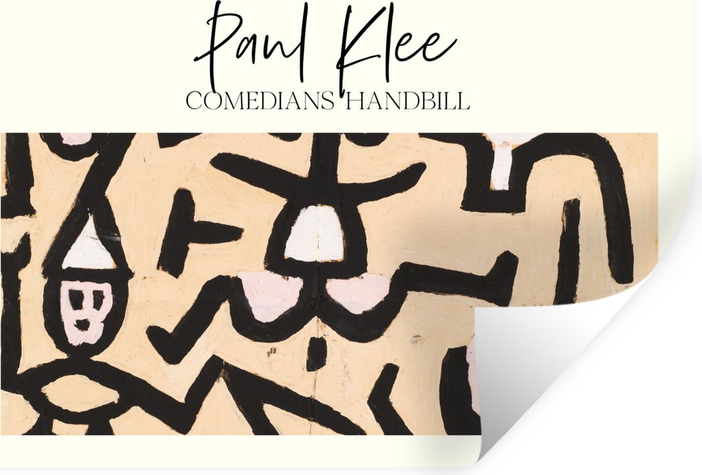 MuchoWow Wandtattoo Wandsticker Wandaufkleber Flugblatt der Komödianten - Paul Klee - Kunst 90x60 cm Selbstklebend und Repositionierbar - Aufkleber