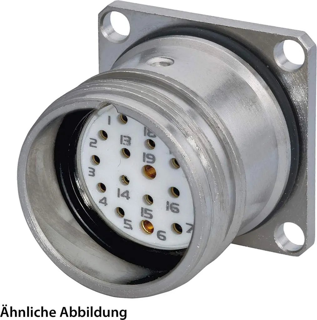 SET HUMMEL incl. contatti M23 Connettore di segnalazione, inserto a saldare diritto Numero di poli 12 poli, presa Parete posteriore - 1