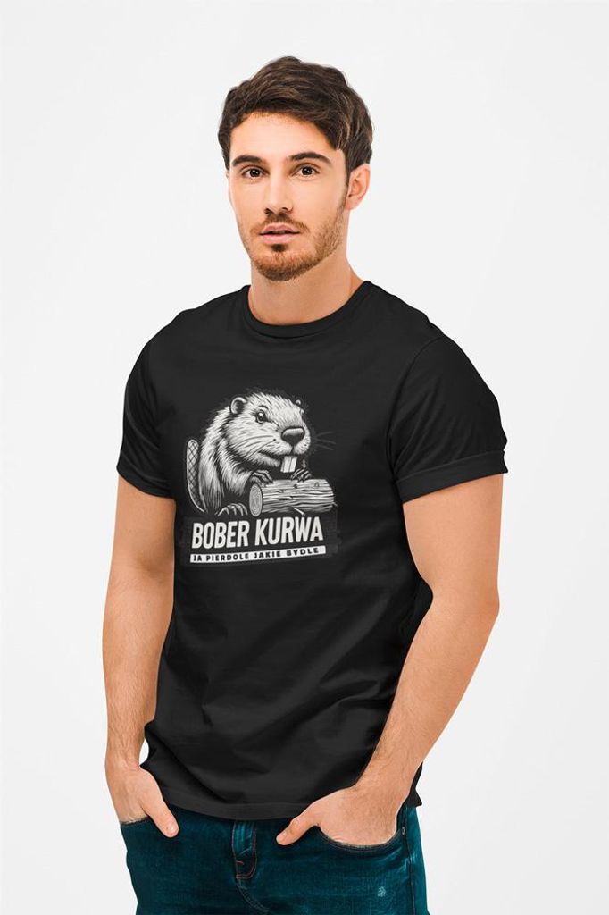 D&B Uni Polo ME00001_Bober Kurwa_Schwarz-Größe 4XL