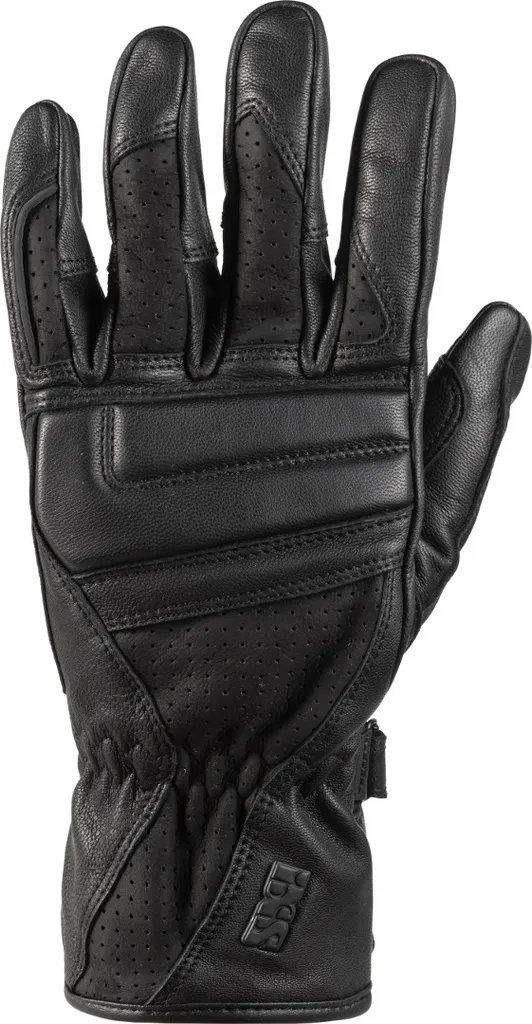 Gants de moto en cuir noir iXS Lyon 2.0 - Équipement sécurité taille XS
