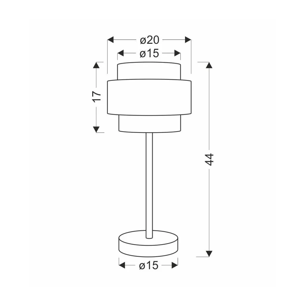 Lampe de table moderne HARE solution éclairage déco E27 gris et noir - 2