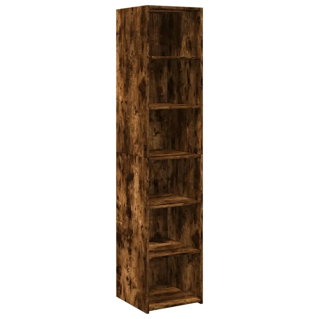 SYFAX™ Credenza Rovere Fumo 40x41x185cm in Legno Multistrato