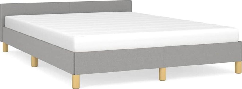 vidaXL Bettgestell ohne Matratze Hellgrau 140x200 cm Stoff