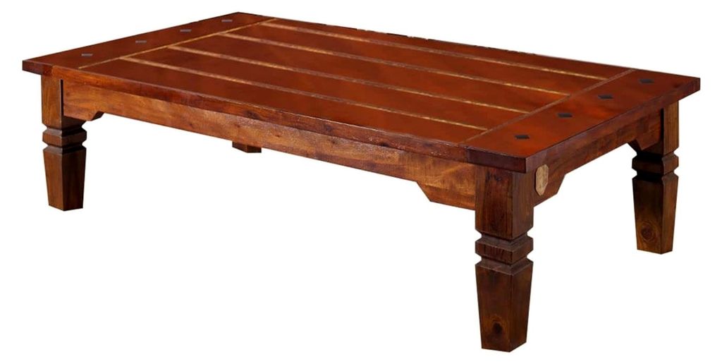 Oxford Couchtisch Geoffrey aus Akazie - Verschiedene Größen und Farben, Farbe: Dunkelbraun lackiert, Größe: 110x60 cm