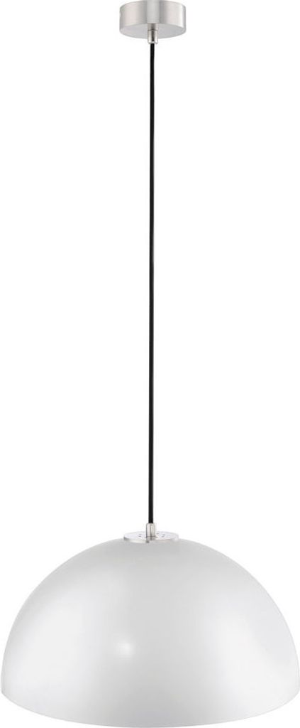Hängeleuchte Metallpendel Weiss Pendelleuchte 1 flammig Ø 40cm Industriedesign