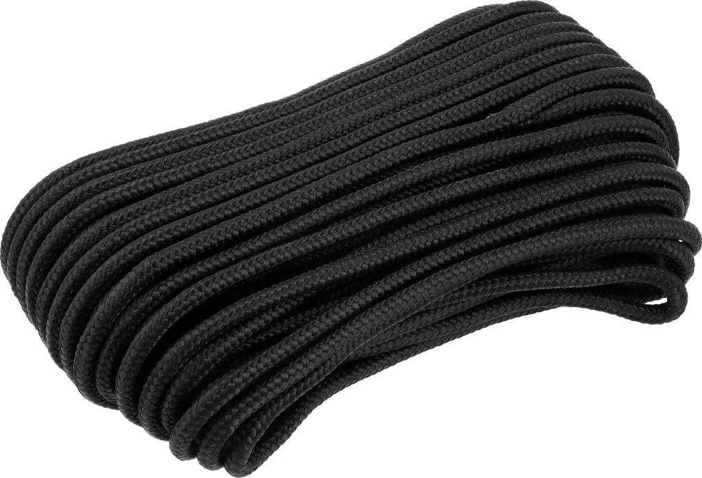 Drisse en polypropylène noir 10mm x 50m idéale comme corde de traction