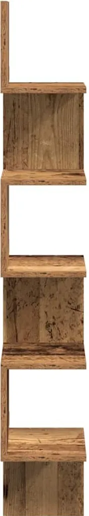 SYFAX™ Mensola Angolare Legno Antico - Risparmia Spazio con Stile - 4
