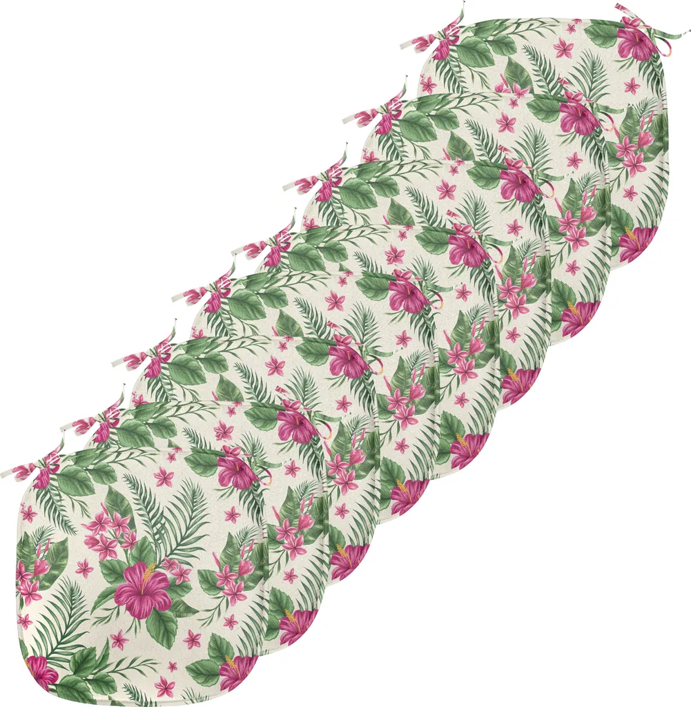 Coussin de Salle à Manger Lot de 8 Confortable et Lavable 40x40 cm Crème