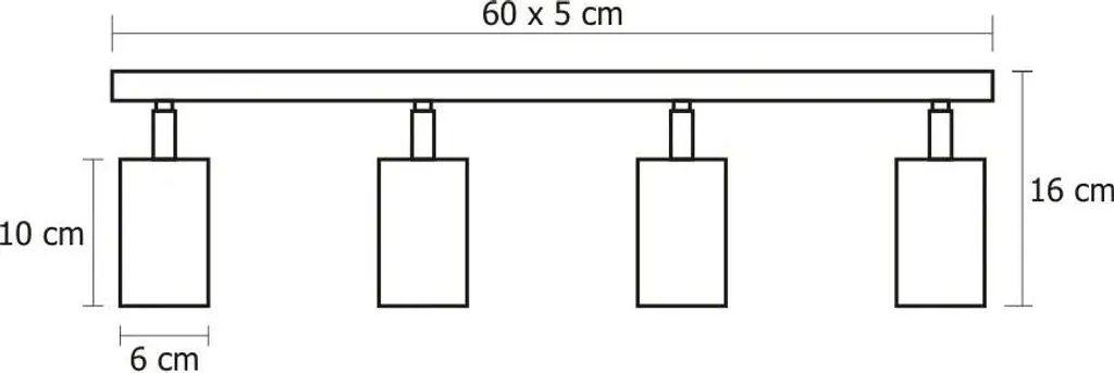 Suspension Moderne Métal Noir 4 Spots - Luminaire Graphe Linéaire