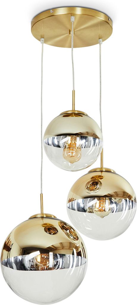 Arola »Arola« 3-flammige Deckenlampe aus Metall in Gold