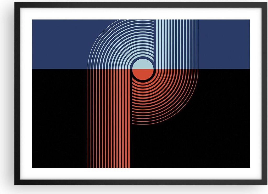 Gerahmtes Poster - Schwarzer Rahmen - Abstraktion Moderne Produktbild 