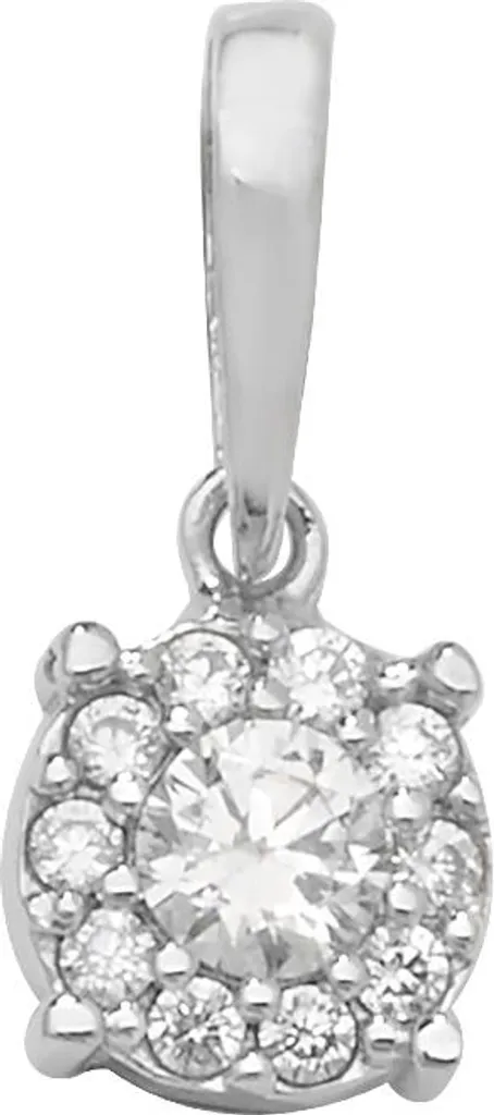 Pendentif Femme Or Blanc 375/1000 Oxyde de Zirconium TRS107909KW 16x7mm