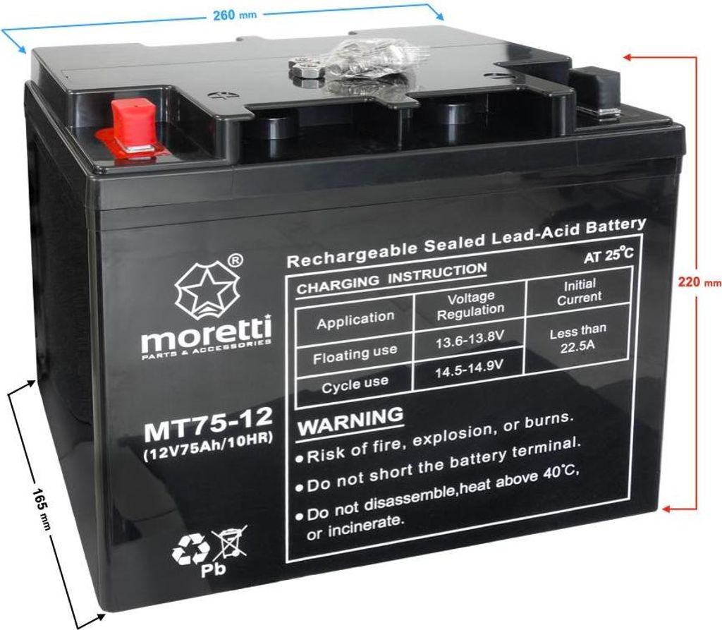 Moretti UPS MT75-12 Batterie