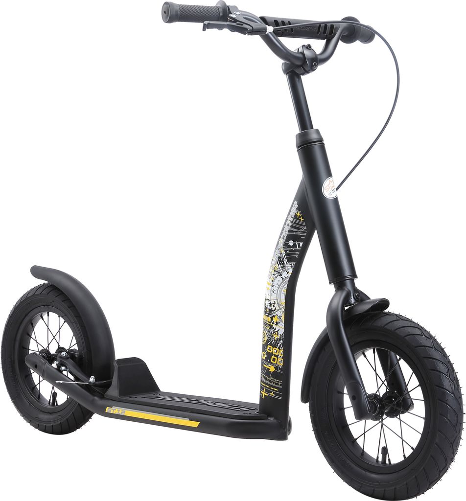 STAR SCOOTER Tretroller Kinderroller ab 7 Jahre | 12 Zoll New Gen Sport | Schwarz