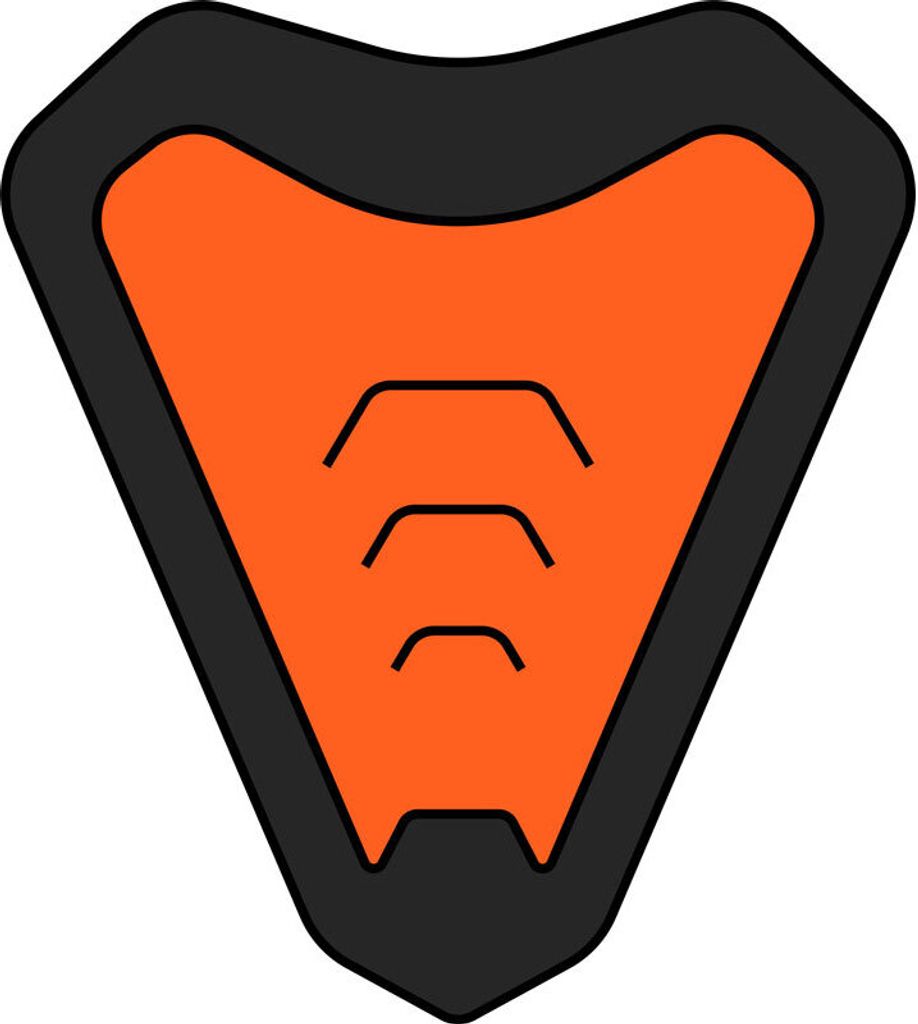Luftansaugkinn-Schutz matt orange Airoh Commander Helm Größe L
