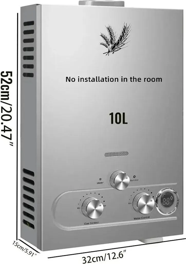 Chauffe-eau gaz portable 8L - Solution eau chaude immédiate sans électricité - 2