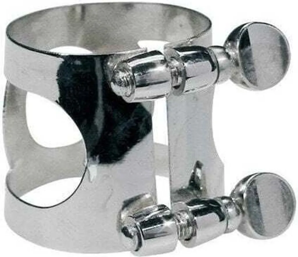 Ligature saxophone ténor GEWA avec couvre-bec en métal verni