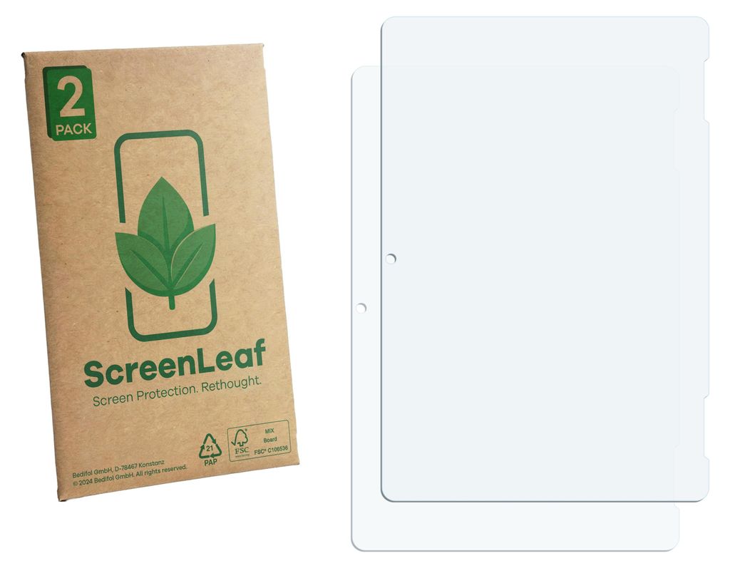 2x ScreenLeaf Schutzfolie für Onn Surf Gen 2 10.1" Produktbild 