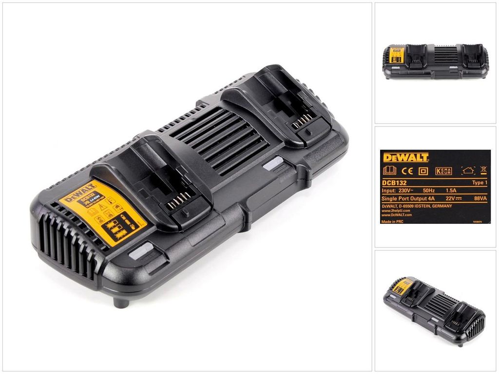 DeWALT DCB132-QW, Nabíječka baterií, DeWalt, Černá, 1,5 h, Obrázek produktu 