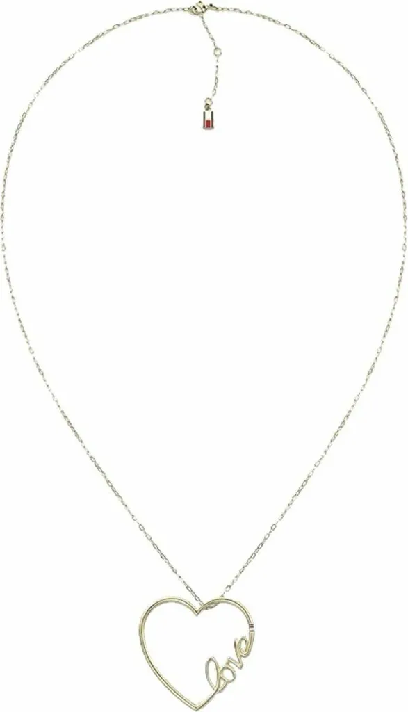 Collana con Pendente Tommy Hilfiger 2700908 in Acciaio Oro | 60cm