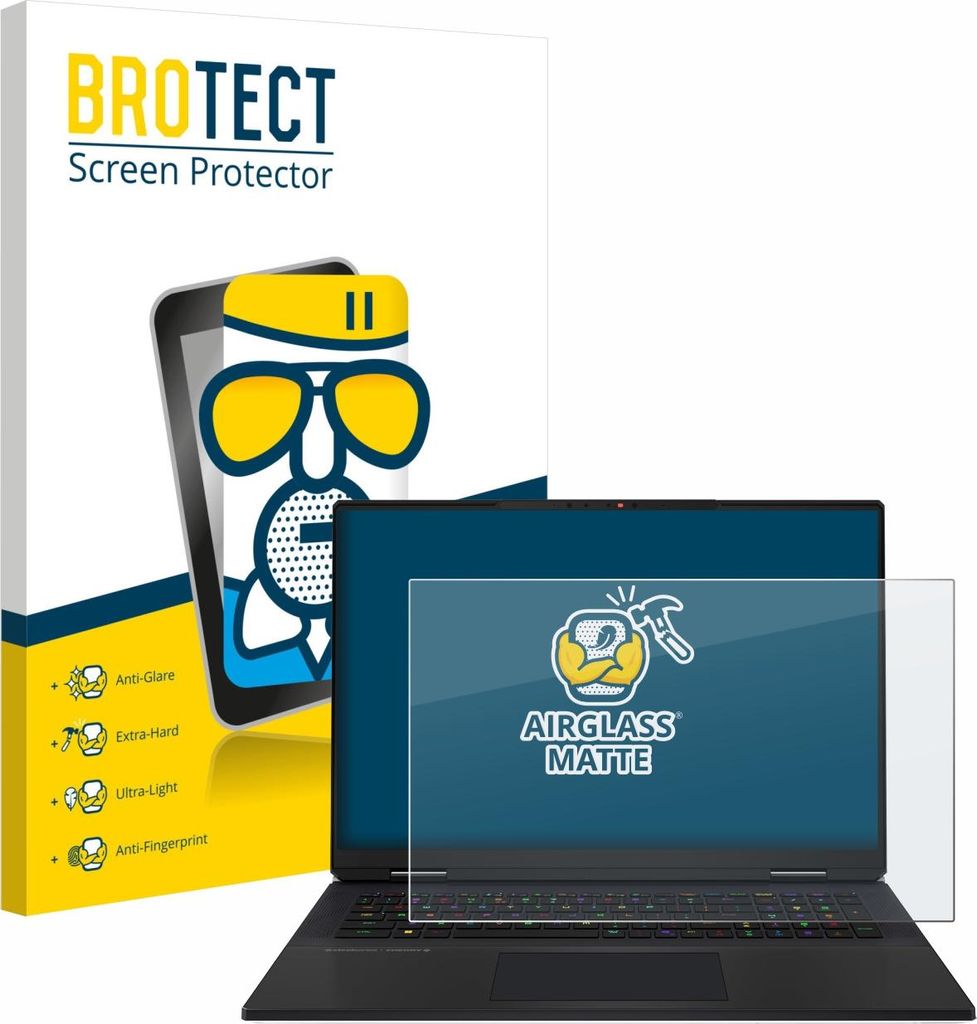 BROTECT Entspiegelungs Schutzglas für MSI Titan 18 HX AI 2025 Schutzfolie Panzer Folie Glas Display Schutz matt