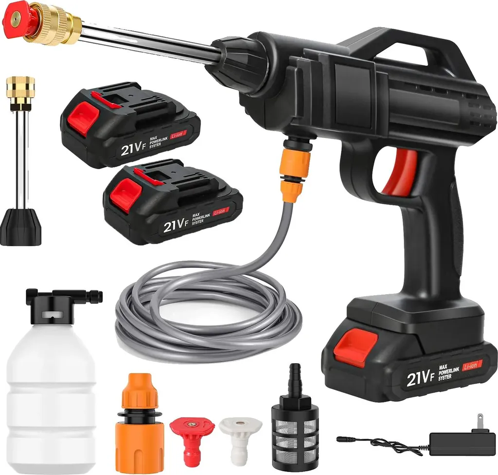 Nettoyeur haute pression sans fil portable 2 batteries 21V autonomie